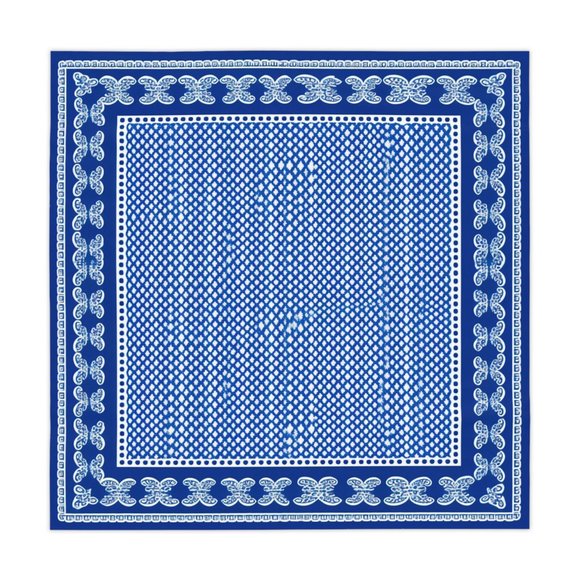 Blue White Tablecloth | Floral table cloth | Rectangle Square or Round Fit gift - Picture 2 of 5
